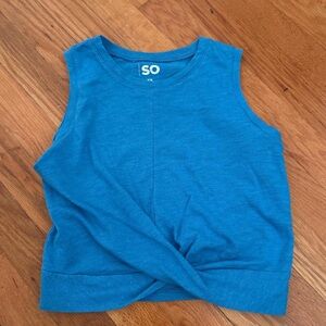 SO Juniors Blue Sleeveless Crop Top